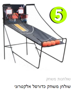 שולחן משחק כדורסל אלקטרוני